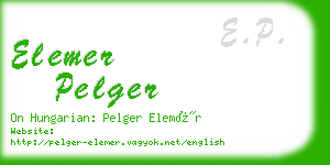 elemer pelger business card